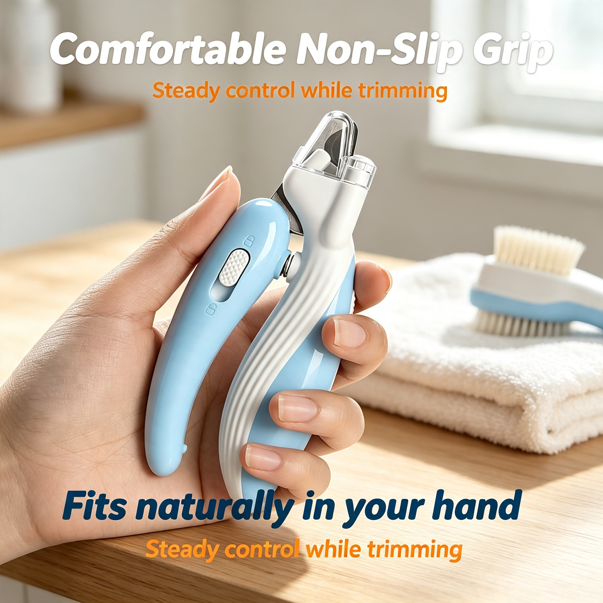 Pet Nail Clipper with LED Light, Nail Catcher and Safety Lock for Cats and Dogs