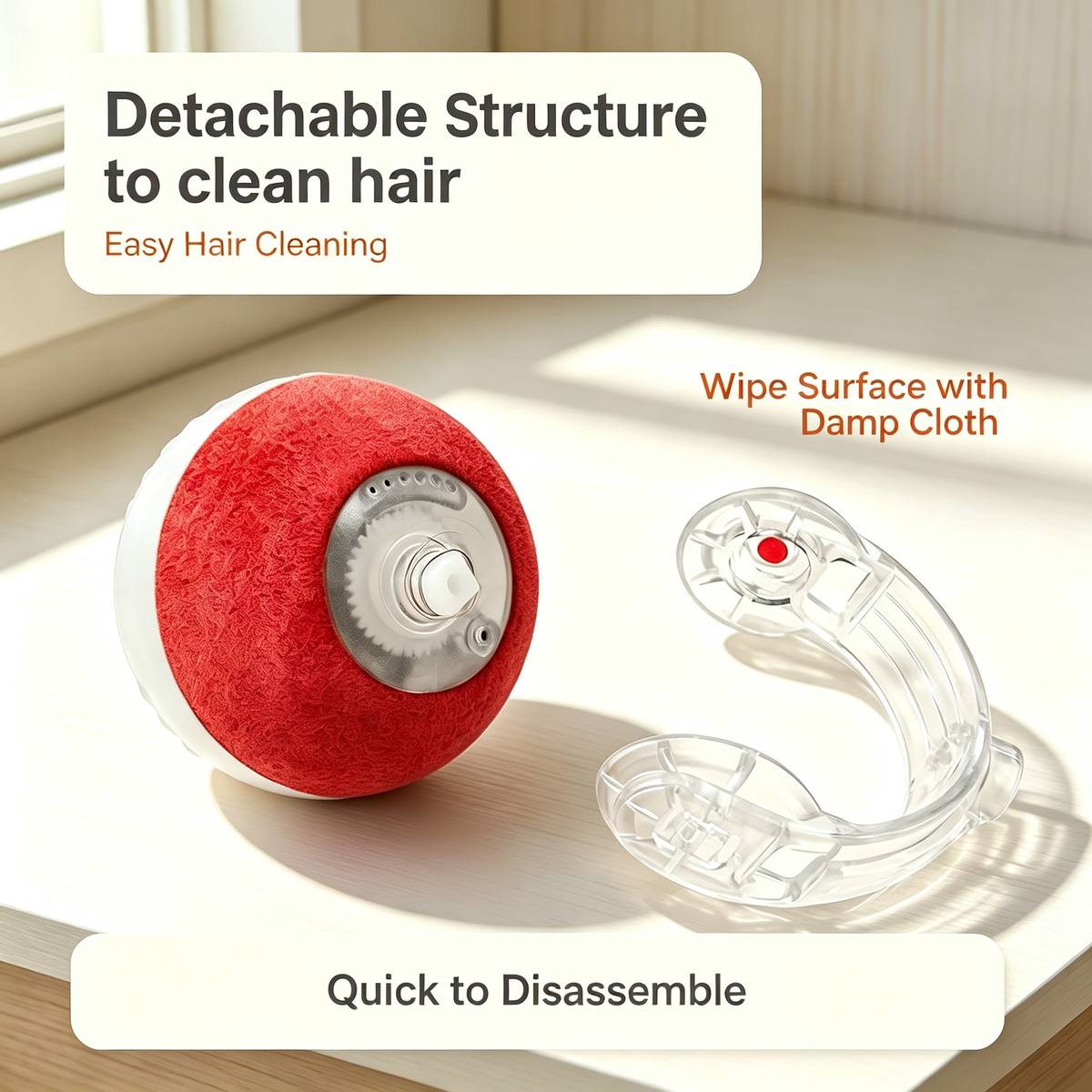 Automatic Rolling Cat Toy Interactive Electric Pet Toy with Feather &amp; Mesh Tail