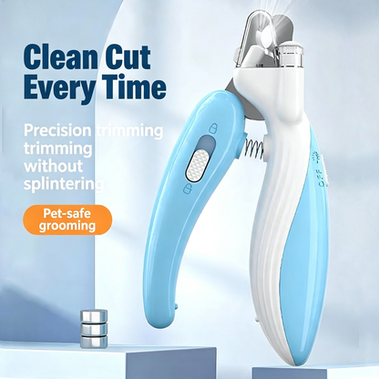 Pet Nail Clipper with LED Light, Nail Catcher and Safety Lock for Cats and Dogs